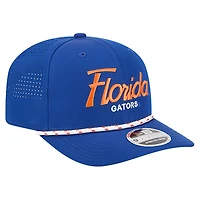 Men's New Era Royal Florida Gators Script Performance Rope 9SEVENTY Adjustable Hat
