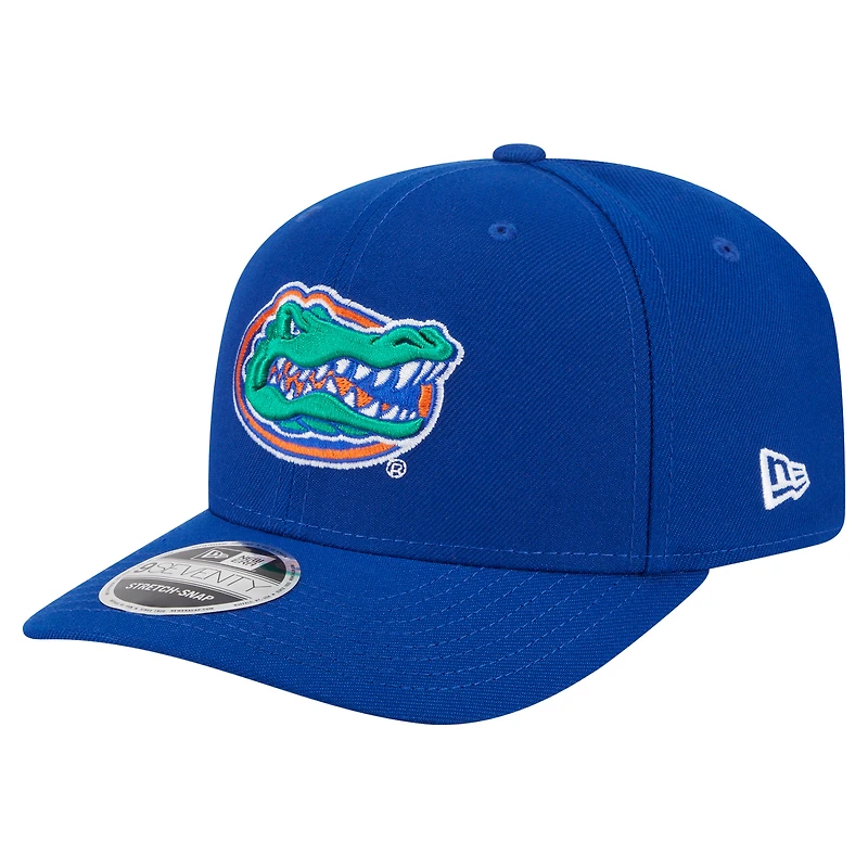 Casquette ajustable extensible à boutons-pression New Era Royal Florida Gators Team Collective 9SEVENTY pour homme