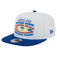 Casquette New Era blanche/bleu marine rétro Florida Gators 2019 Orange Bowl Champions 9FIFTY A-Frame Snapback pour homme