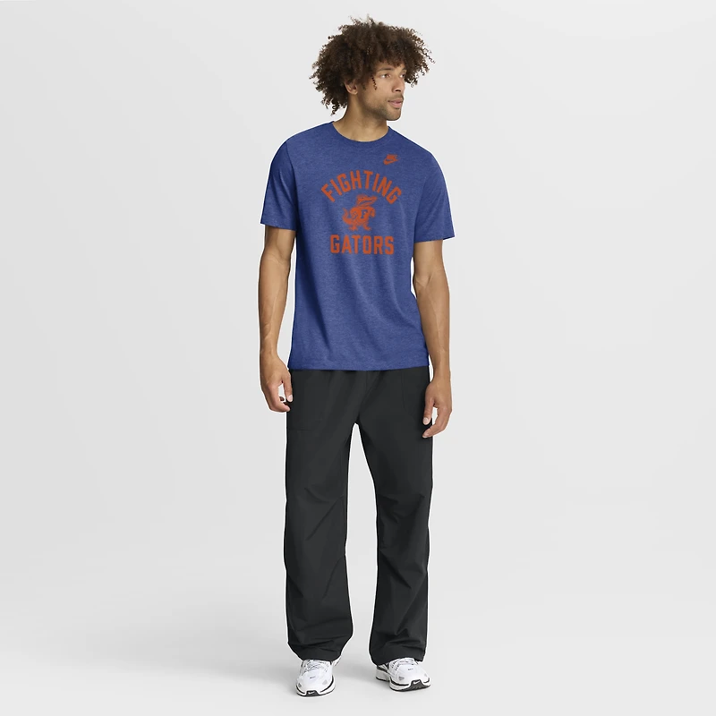 Men's Nike Heather Royal Florida Gators Legacy Mantra Tri-Blend T-Shirt