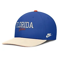 Men's Nike Royal/Cream Florida Gators Pro Legacy Script Snapback Hat