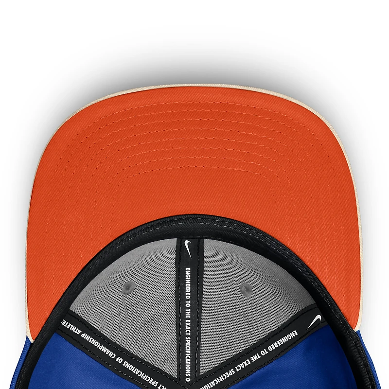 Men's Nike Royal/Cream Florida Gators Pro Legacy Script Snapback Hat