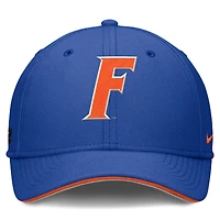 Men's Nike Royal Florida Gators 2025 Dugout Coaches Rise Swoosh Performance Flex Hat