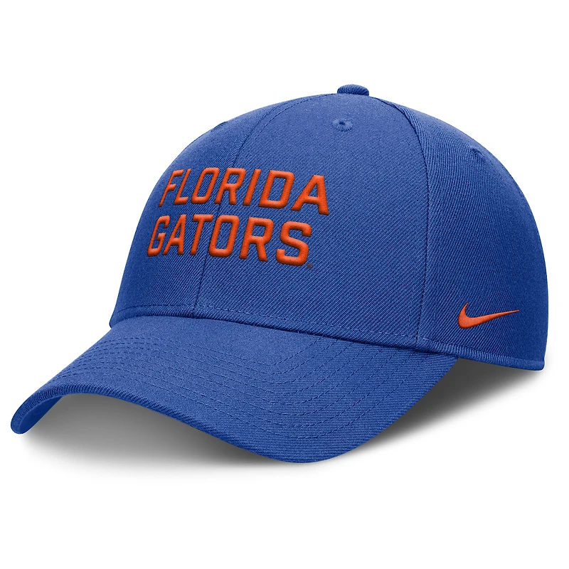 Casquette ajustable Nike Royal Florida Gators 2025 Sideline Rise pour homme