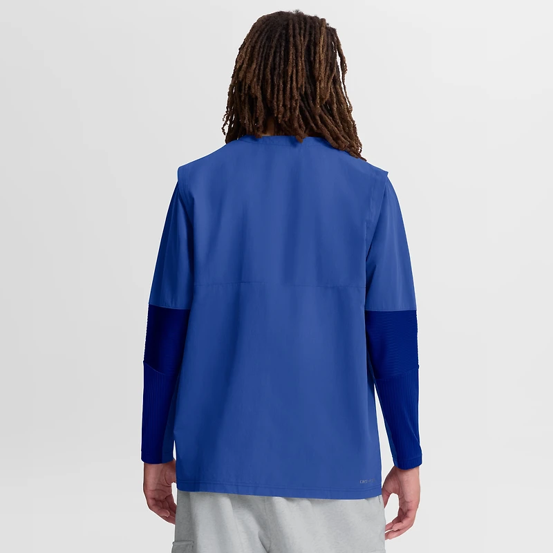 Men's Nike Royal Florida Gators Dugout Dri-FIT Quarter-Zip Long Sleeve Windshirt