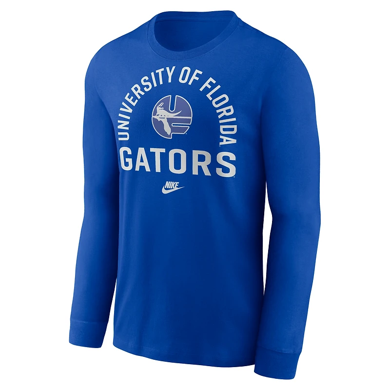 T-shirt à manches longues Nike Royal Florida Gators Legacy Arched Logo pour homme