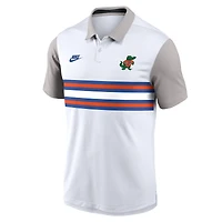 Men's Nike White/Gray Florida Gators Athletic Prep Legacy Logo Vapor Dri-FIT Polo