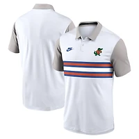 Polo Nike blanc/gris Florida Gators Athletic Prep Legacy Logo Vapor Dri-FIT pour homme
