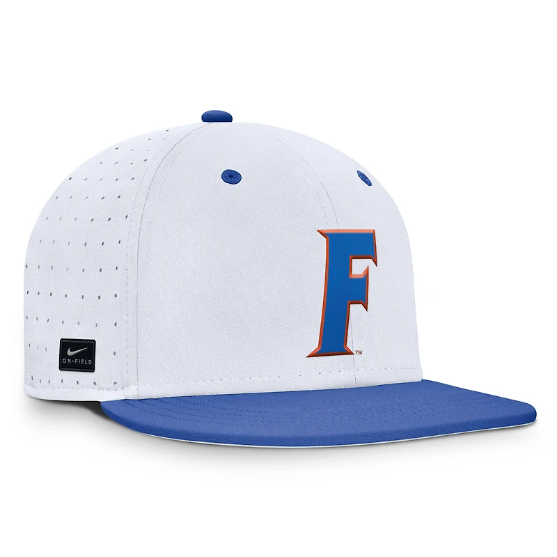 Casquette Nike True Performance ajustée blanche pour homme Florida Gators On-Field Dugout