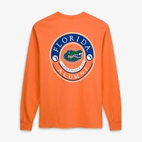 T-shirt à manches longues pour hommes, logo des anciens élèves Florida Gators, orange, avec sceau circulaire