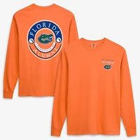 T-shirt à manches longues pour hommes, logo des anciens élèves Florida Gators, orange, avec sceau circulaire
