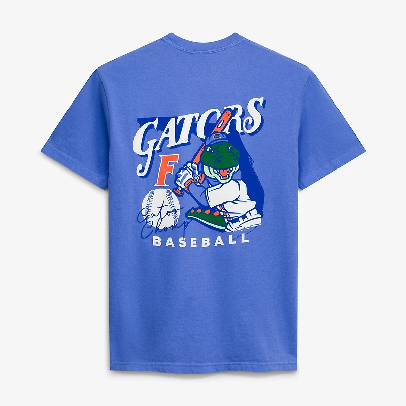 Men's  Royal Florida Gators Drawn Mascot Baseball T-Shirt
