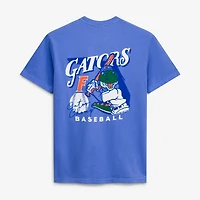 Men's  Royal Florida Gators Drawn Mascot Baseball T-Shirt