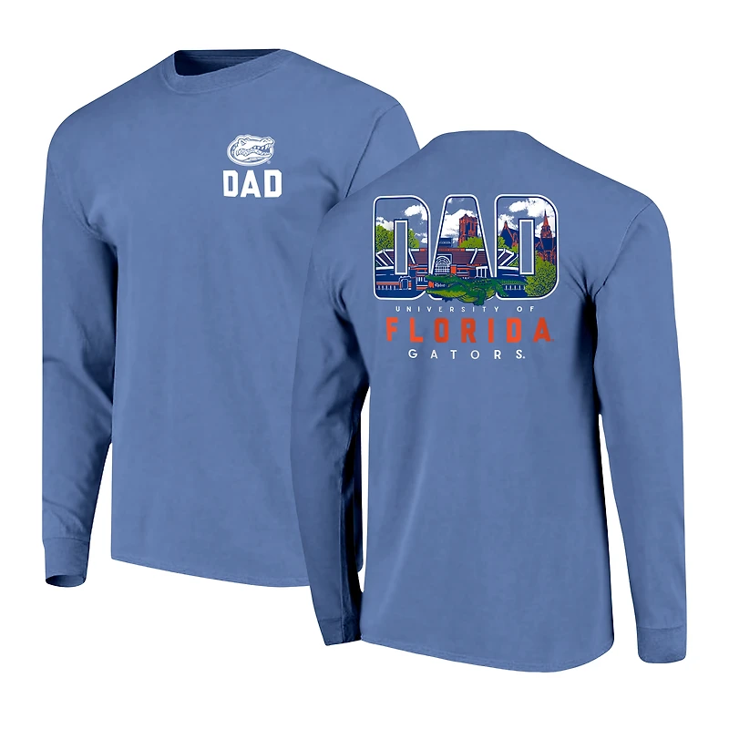 Men's Royal Florida Gators Father's Day Campus Drawing Long Sleeve T-Shirt