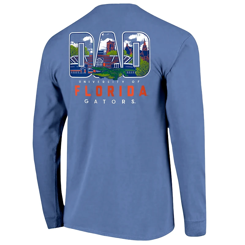 Men's Royal Florida Gators Father's Day Campus Drawing Long Sleeve T-Shirt