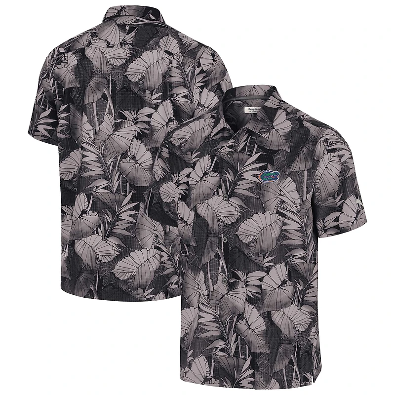 Men's Tommy Bahama Black Florida Gators Coast Nuevo Fronds Button-Up Shirt