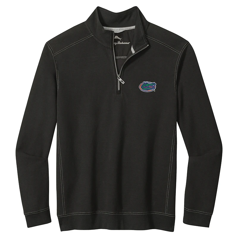 Men's Tommy Bahama Black Florida Gators Montego Bay Quarter-Zip Top