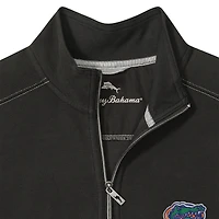 Men's Tommy Bahama Black Florida Gators Montego Bay Quarter-Zip Top