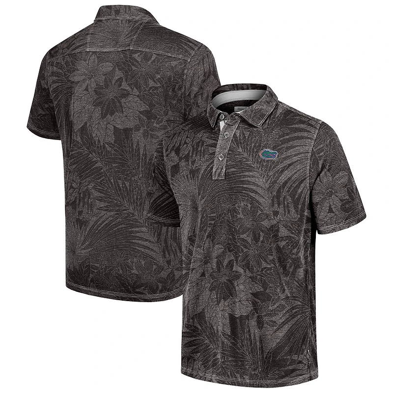 Men's Tommy Bahama Black Florida Gators Sport Santiago Paradise Polo