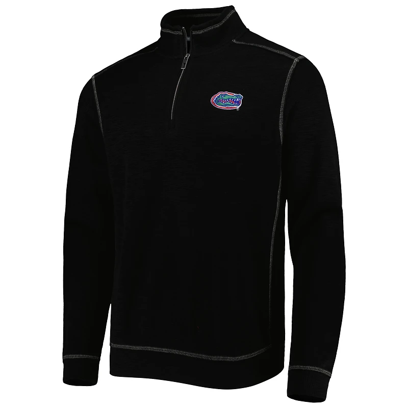 Tommy Bahama pour homme Noir Florida Gators Sport Tobago Bay Tri-Blend Mock Neck Half-Zip Jacket