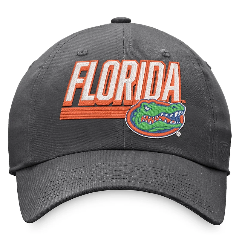 Casquette ajustable en charbon de bois Florida Gators Slice pour homme Top of the World