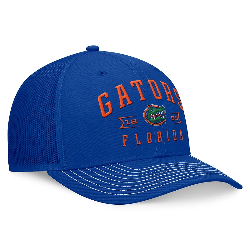 Casquette réglable Top of the World Royal Florida Gators Carson Trucker pour hommes