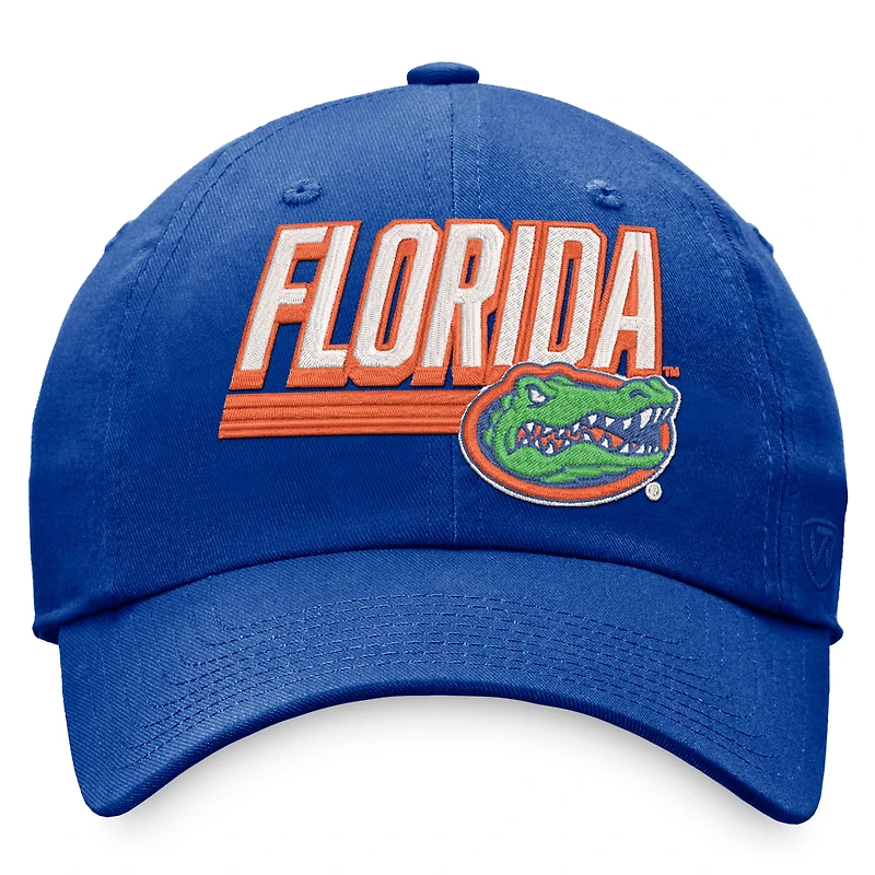Men's Top of the World Royal Florida Gators Slice Adjustable Hat