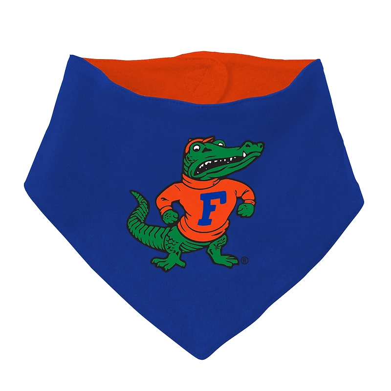 Newborn & Infant Mitchell Ness Royal Florida Gators 3-Pack Bodysuit, Bib and Bootie Set