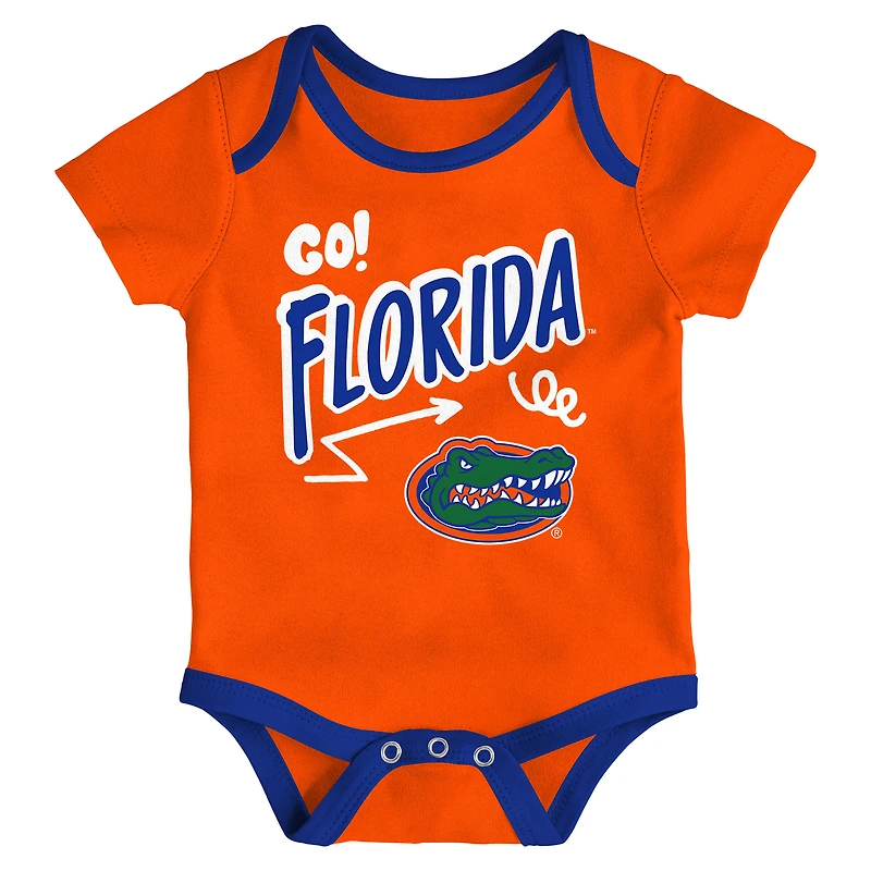 Newborn & Infant Outerstuff Florida Gators Three-Pack All Day Play Bodysuit Set