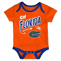 Newborn & Infant Outerstuff Florida Gators Three-Pack All Day Play Bodysuit Set