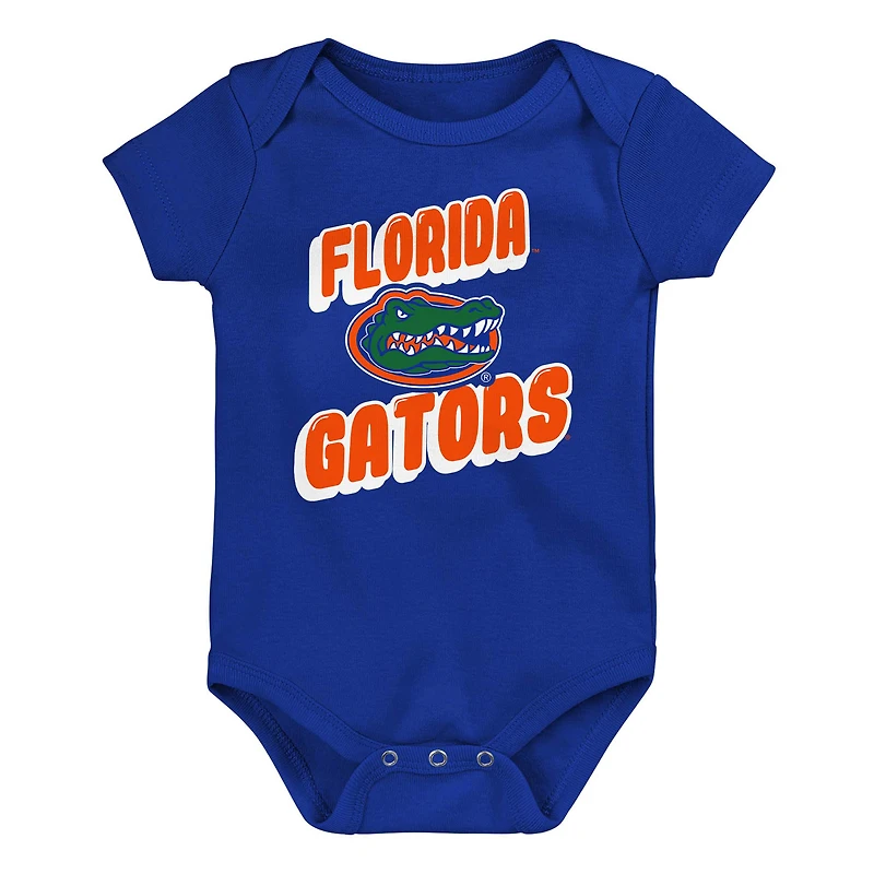 Lot de 3 bodies pour nouveau-né Royal Florida Gators Sunday Comics