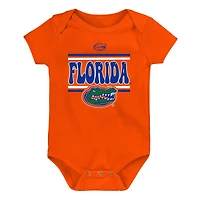 Lot de 3 bodies pour nouveau-né Royal Florida Gators Sunday Comics