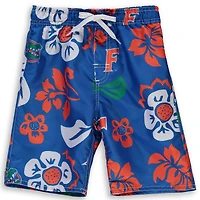 Preschool Wes & Willy Royal Florida Gators Floral Volley Swim Shorts