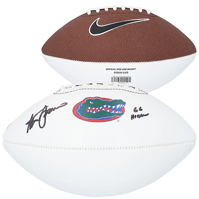 Ballon de football Nike blanc autographié par Steve Spurrier des Florida Gators avec l'inscription « 66 Heisman »