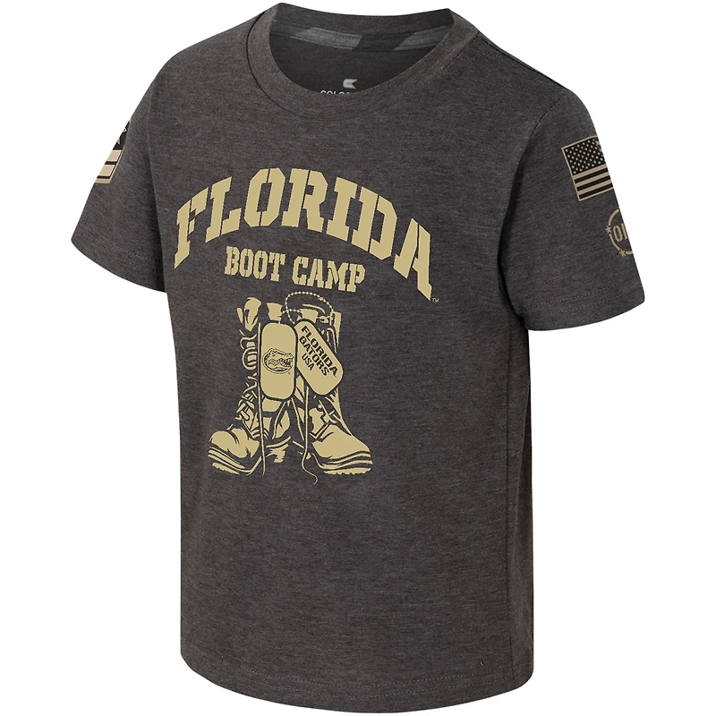 T-shirt Colosseum Charcoal Florida Gators OHT pour camp d'entraînement d'appréciation militaire tout-petits