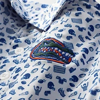 Toddler Garb Royal Florida Gators Tom Allover Print Performance Polo