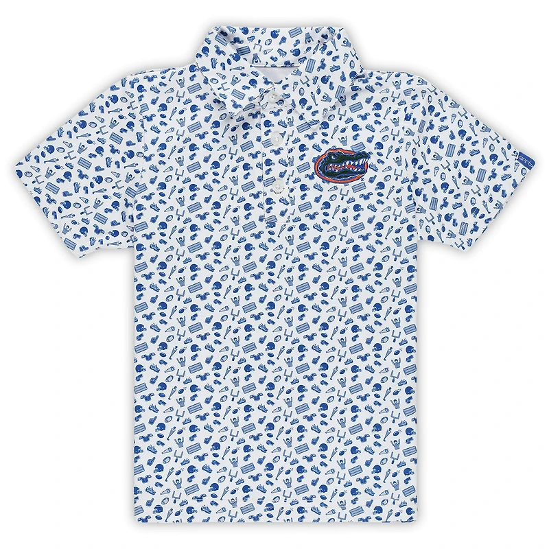 Toddler Garb Royal Florida Gators Tom Allover Print Performance Polo