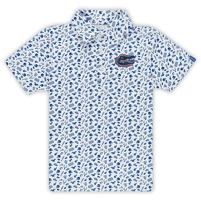 Polo de performance à imprimé intégral Tom des Florida Gators Garb Royal pour tout-petits