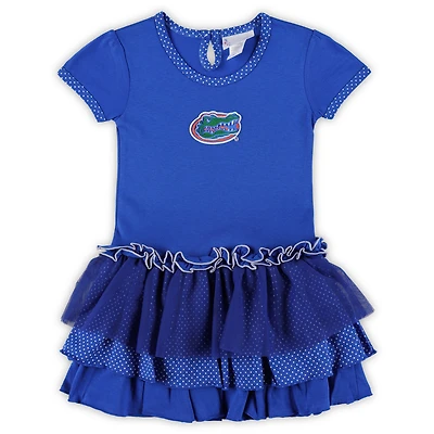 Robe tutu à pin pour tout-petits avec inscription « Two Feet Ahead » des Royal Florida Gators