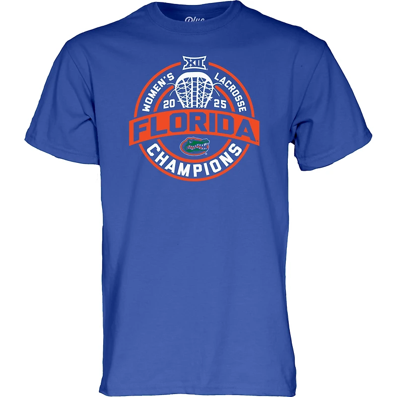 Unisex Blue 84  Royal Florida Gators 2025 Big 12 Women's Lacrosse Regular Season Champions T-Shirt