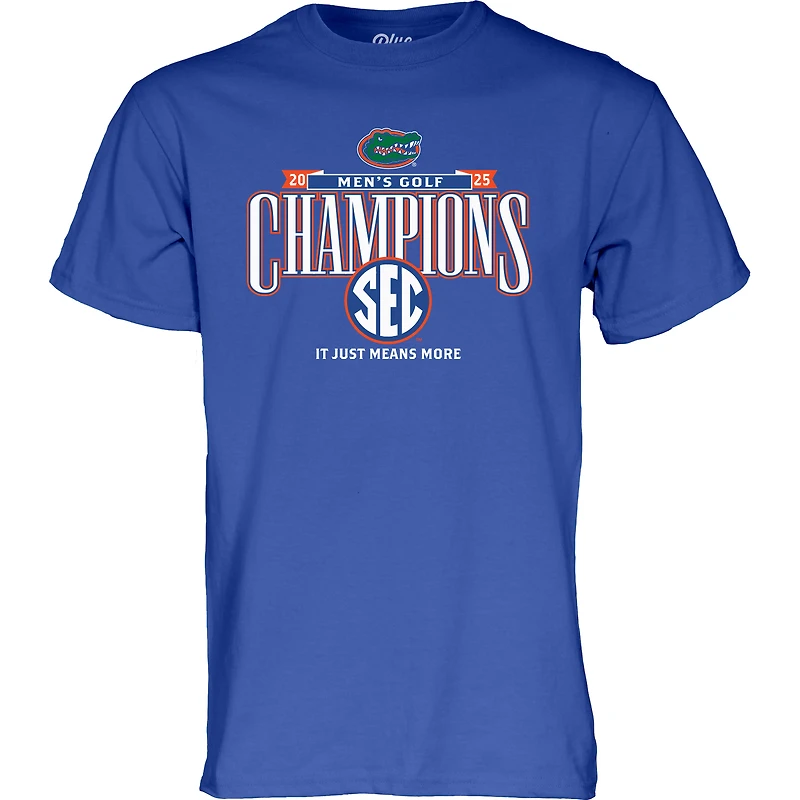 Unisex Blue 84  Royal Florida Gators 2025 SEC Men's Golf Champions T-Shirt
