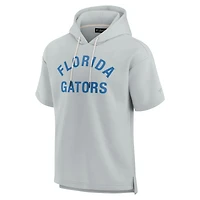 Unisex Fanatics Gray Florida Gators Elements Super Soft Fleece Short Sleeve Pullover Hoodie