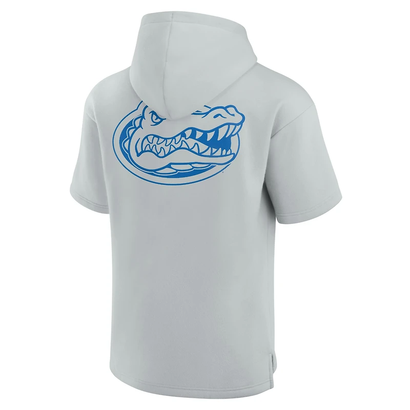Sweat à capuche unisexe Fanatics Grey Florida Gators Elements en polaire super douce manches courtes