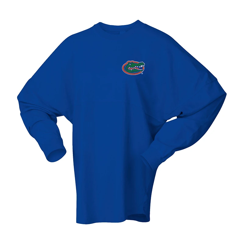 Unisex Spirit Jersey Royal Florida Gators Oversized Preppy Long Sleeve T-Shirt