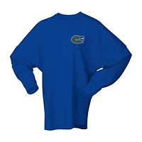 Unisex Spirit Jersey Royal Florida Gators Oversized Preppy Long Sleeve T-Shirt