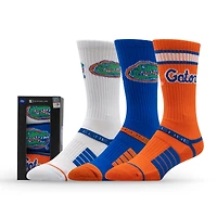 Unisex Strideline Florida Gators Premium Knit Crew Socks Three-Pack