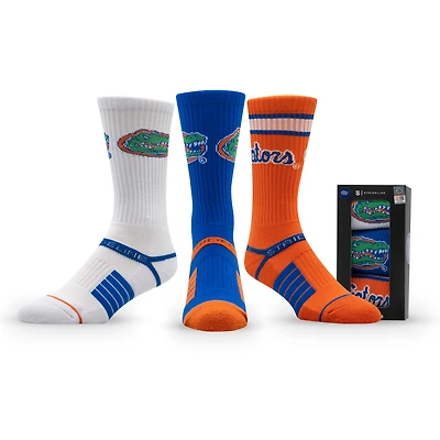 Unisex Strideline Florida Gators Premium Knit Crew Socks Three-Pack