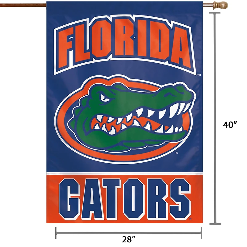 Drapeau de maison WinCraft Florida Gators 28" x 40" avec nom complet