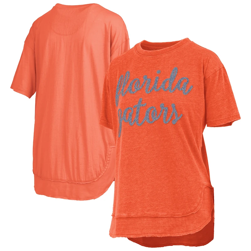 Women's Pressbox Orange Florida Gators Poncho T-Shirt