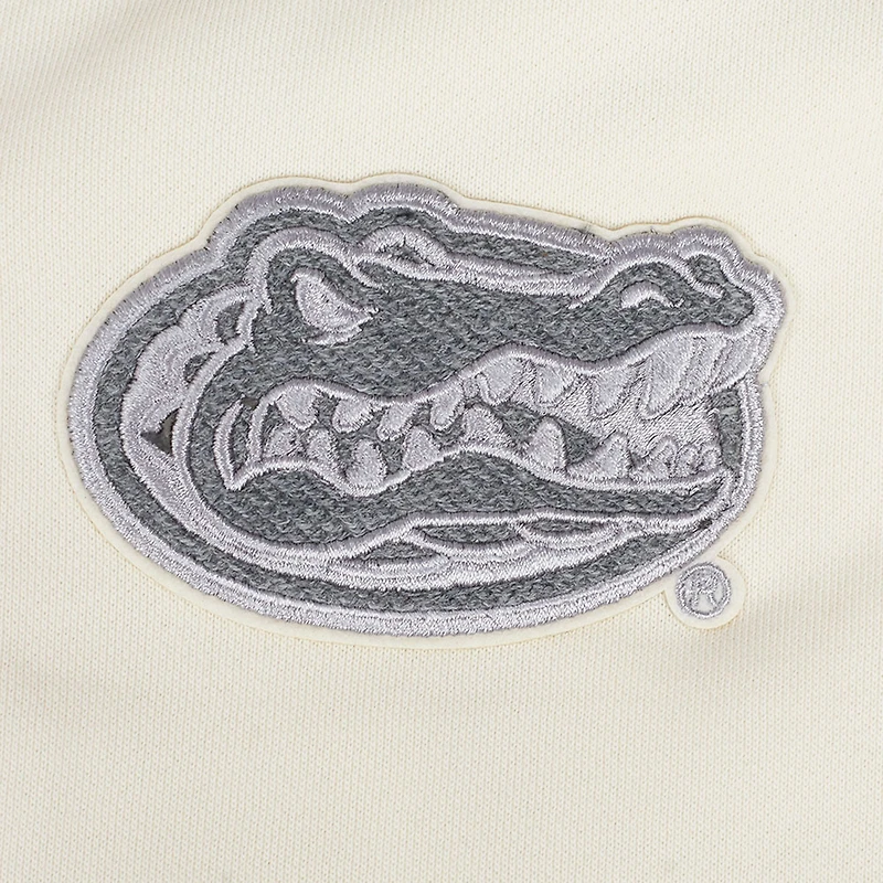 Women's Pro Standard Cream Florida Gators French Terry Boxy Cropped Pullover Crewneck